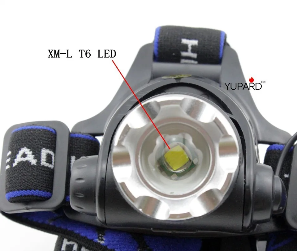 YUPARD водонепроницаемый XML T6 Zoom СВЕТОДИОДНЫЙ головной светильник налобный фонарь налобный светильник масштабируемый регулируемый фокус велосипедный фонарь 4* AA батарея для улицы