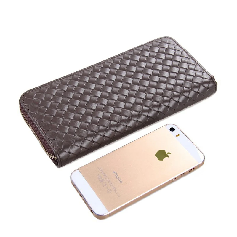 

Long Zipper Genuine Leather Purse Card Holder Wallet