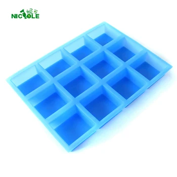 

Nicole Silicone Soap Mold For Soap Making 12-Cavity Fondant Cake Decoration Natural Handmade Swirl Loaf Bar Mould