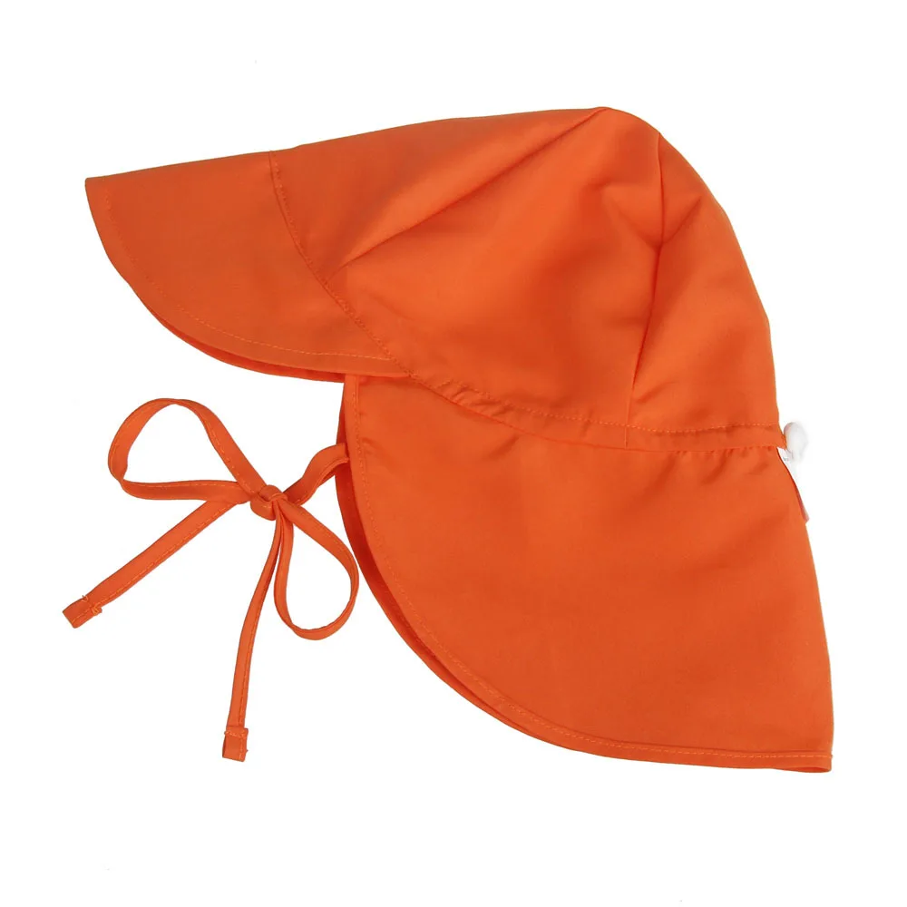 YWHUANSEN/Детская Солнцезащитная шапочка для бассейна, плавающая шапка ming, уличная УФ-защита пляжная шапка для девочек, детская Ушная крышка - Цвет: Оранжевый