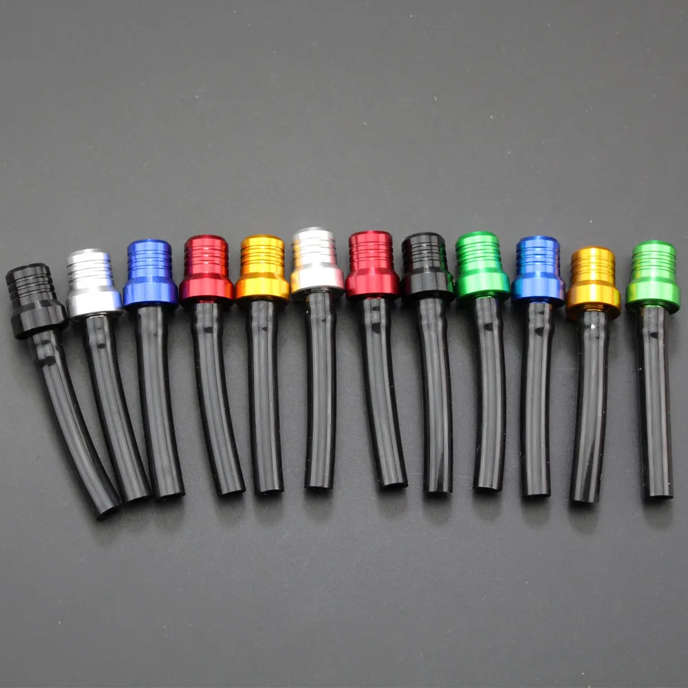 12pcs Colorful Gas Fuel Petrol Tank Cap Valve Vent Breather Hose Tube PIT PRO Trail Quad Dirt Bike ATV Buggy