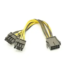 Процессор 8Pin к Графика видео карты двойной PCI-E PCIe Питание Splitter кабель Futural цифровой падение SHhipping AUGG4