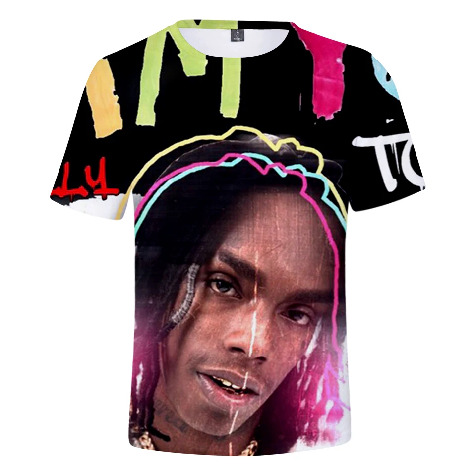 Новинка 2019 года YNW Melly 3D принт футболка Мужская/женская летняя дышащая Harajuku короткий рукав Футболка YNW Melly характер печати Топы