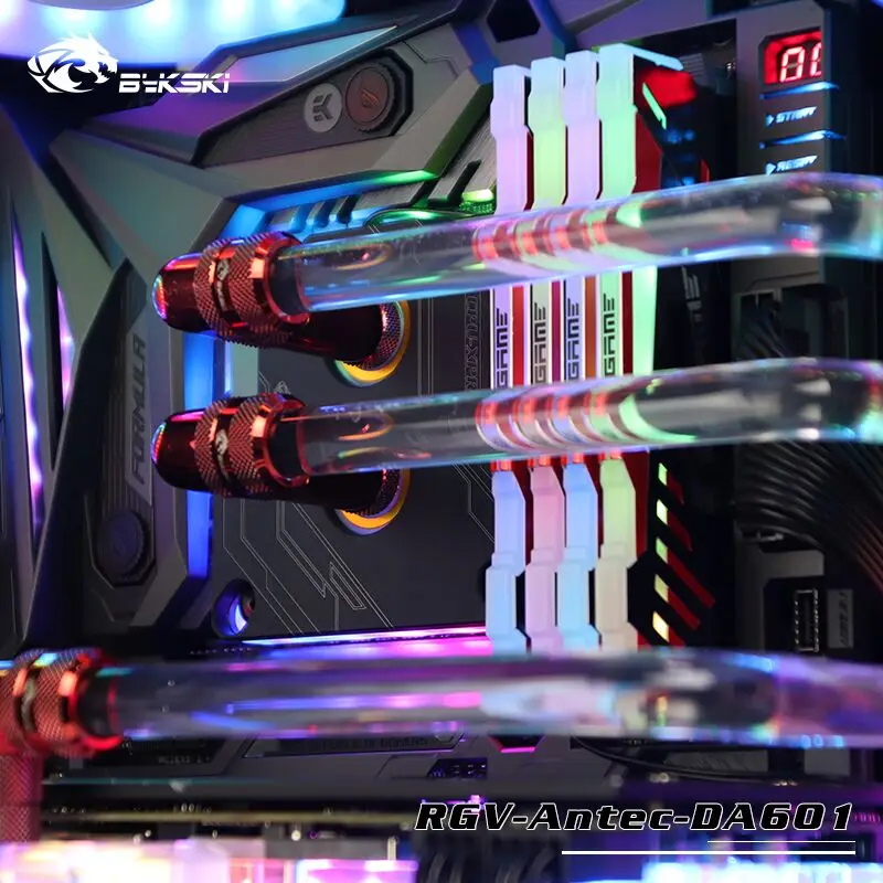  BYKSKI Acrylic Waterway Board fit Antec DA601 computer Case 5v 3pinheader support combo DDC pump RG