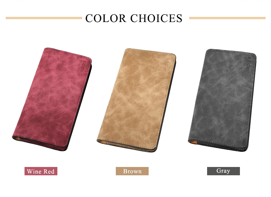 Retro Wallet Case For Samsung S8 Huawei P10 PU Leather Phone Pouch (3)