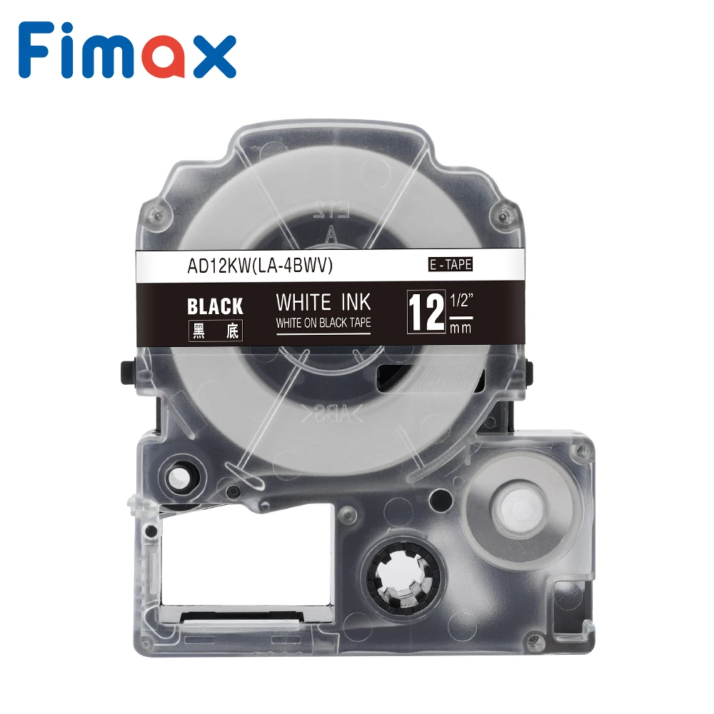 Fimax 1 шт. 20 цветов 12 мм ST12KW SS12KW LC-4WBN SC12YW черный на белом производитель этикеток для LW300 LW400 совместимый для Epson/King Jim