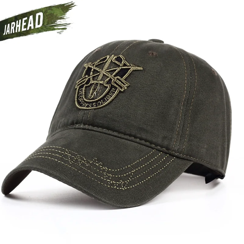 Unisex Cotton Baseball Caps Camo Outdoor Tactical Embroidery Hiking