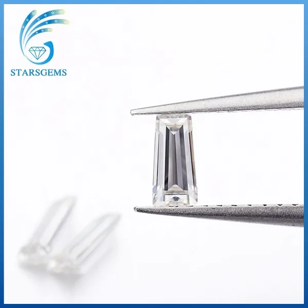 

Tapered baguette step cut 2x3x5mm 2pcs/pack loose moissanites for jewelry making