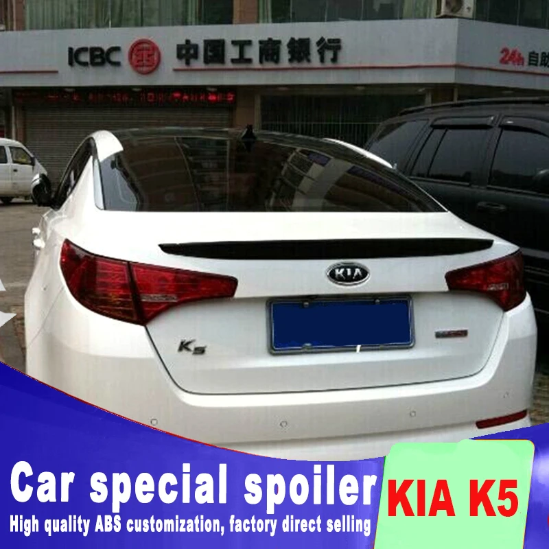 

mini fashion high quality ABS for KIA Optima K5 2011 2012 2013 rear trunk wing rear spoiler K5 primer or any color spoilers