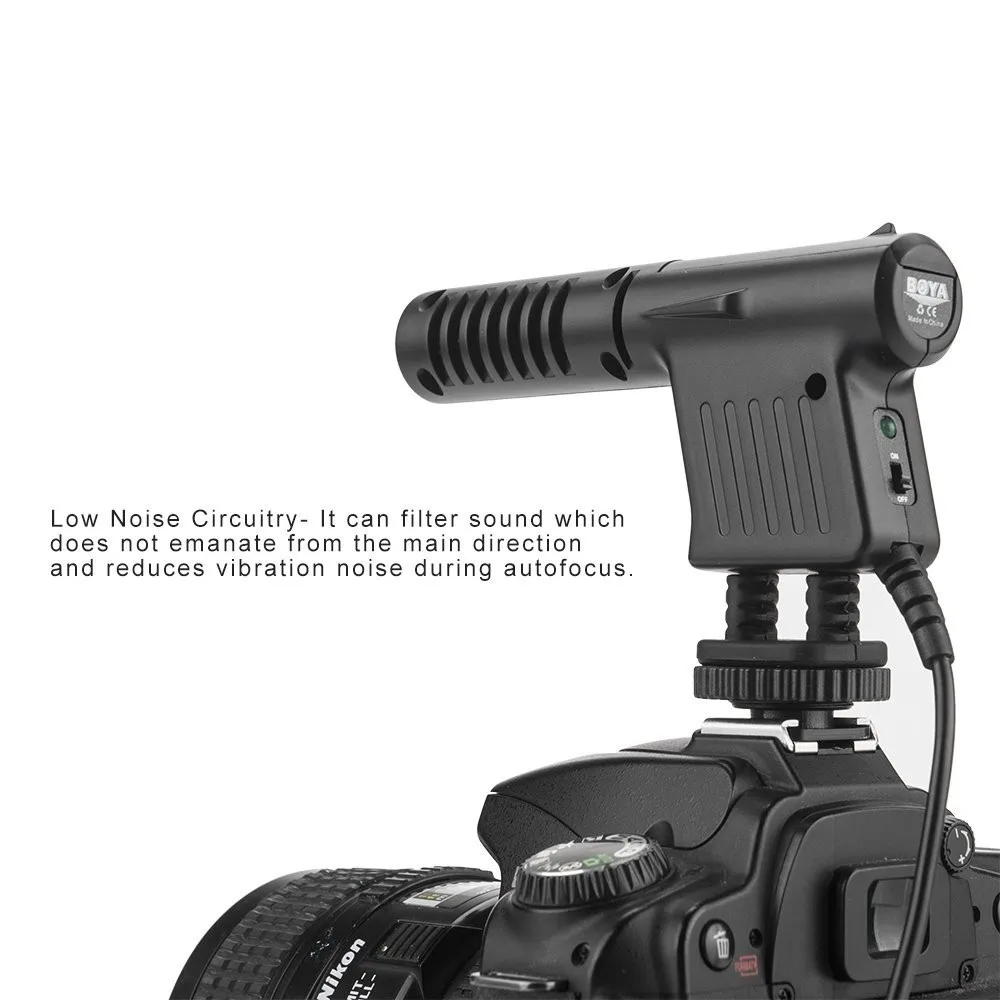 Original Boya By Vm01 Professional Video Broadcast Directional Condenser Microphone For Nikon Canon Sony Penta Gopro Cameras Microphone For Nikon Condenser Microphoneboya By Vm01 Aliexpress