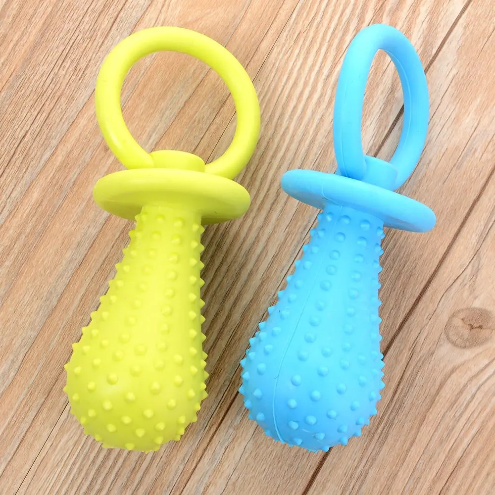 

Big Durable Pet Chew Toy Soft Small Rubber Bone Squeaky Dot For Puppy Dog New