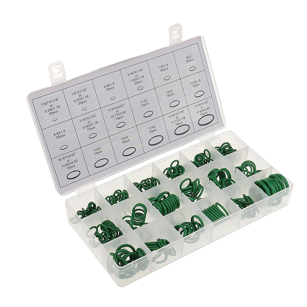 

270X Car Air Conditioning A/C System O-Ring Assortment Kit Seal Repair Tools for automotive Plumber Mechanic Workshops