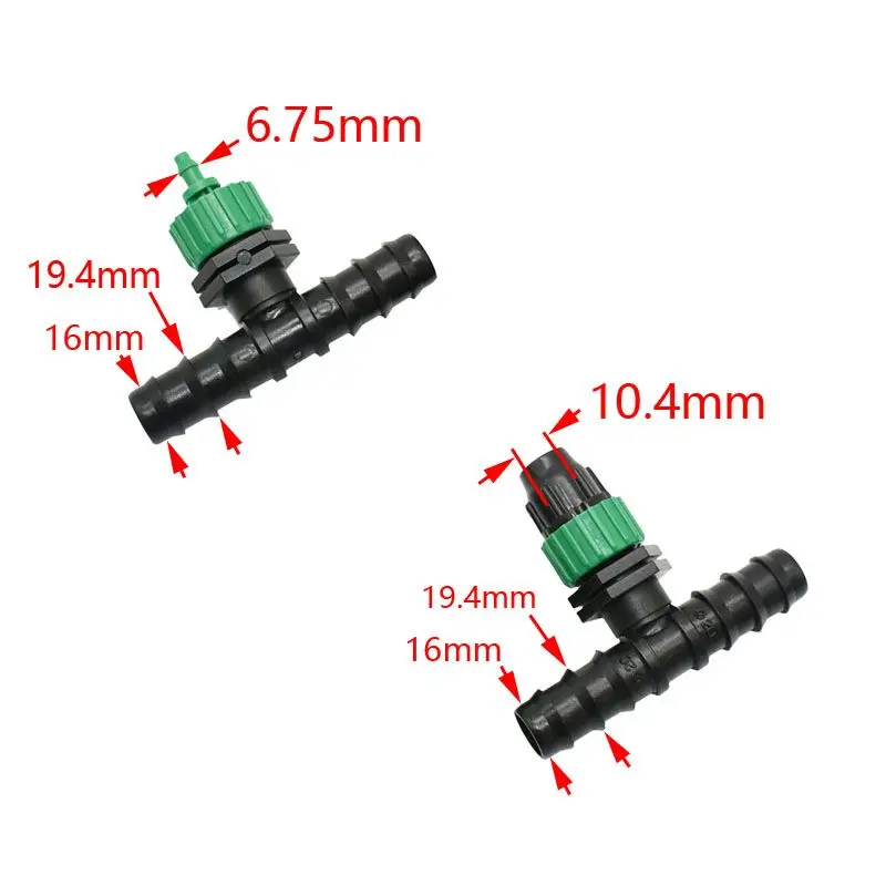 8/11 "до делитель воды садовый шланг tee 1/4 20 мм до рукав для полива сада" Снижение tee 3/4 Барб Разъем 2pcs