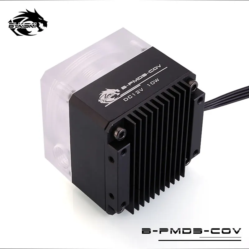 Bykski DDC насос DC12V 10 Вт максимальный поток Лифт 6 м 600л/ч радиатор размер 62*62*58 мм Поддержка комбо резервуар/5 В RBW 3PIN светильник