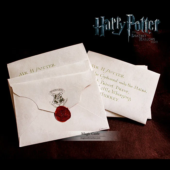 

Harry Potter Hogwarts School of Witchcraft and Wizardry Admission Notice Letter brand new model ornaments Kids Gift