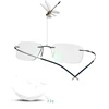 B Titanium Rimless Reading Glasses Photochromic Gray Sunglasses Men's Women Outdoor Hyperopia Eyewear 1.0 1.25 1.5 1.75 Lenses 2
