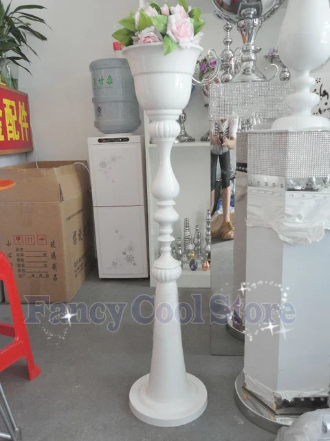 110cm Tall Wedding Metal White Flower Vase Stand Road 110cm Tall Wedding Metal White Flower Vase Stand Road Leads 10pcs Lot