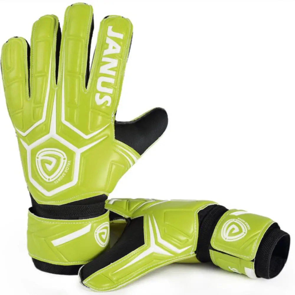 Janus новые профессиональные взрослые футбольные вратарские перчатки футбольный комплект вратаря тренировочные перчатки защита пальцев JA919 - Цвет: green