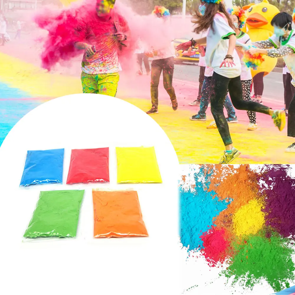 

Colored Corn Flour Corn Starch Food Grade 100g/Bag 5 Color Color Runs Photobooth Props New Year'S Party Celebrate Drop shipping