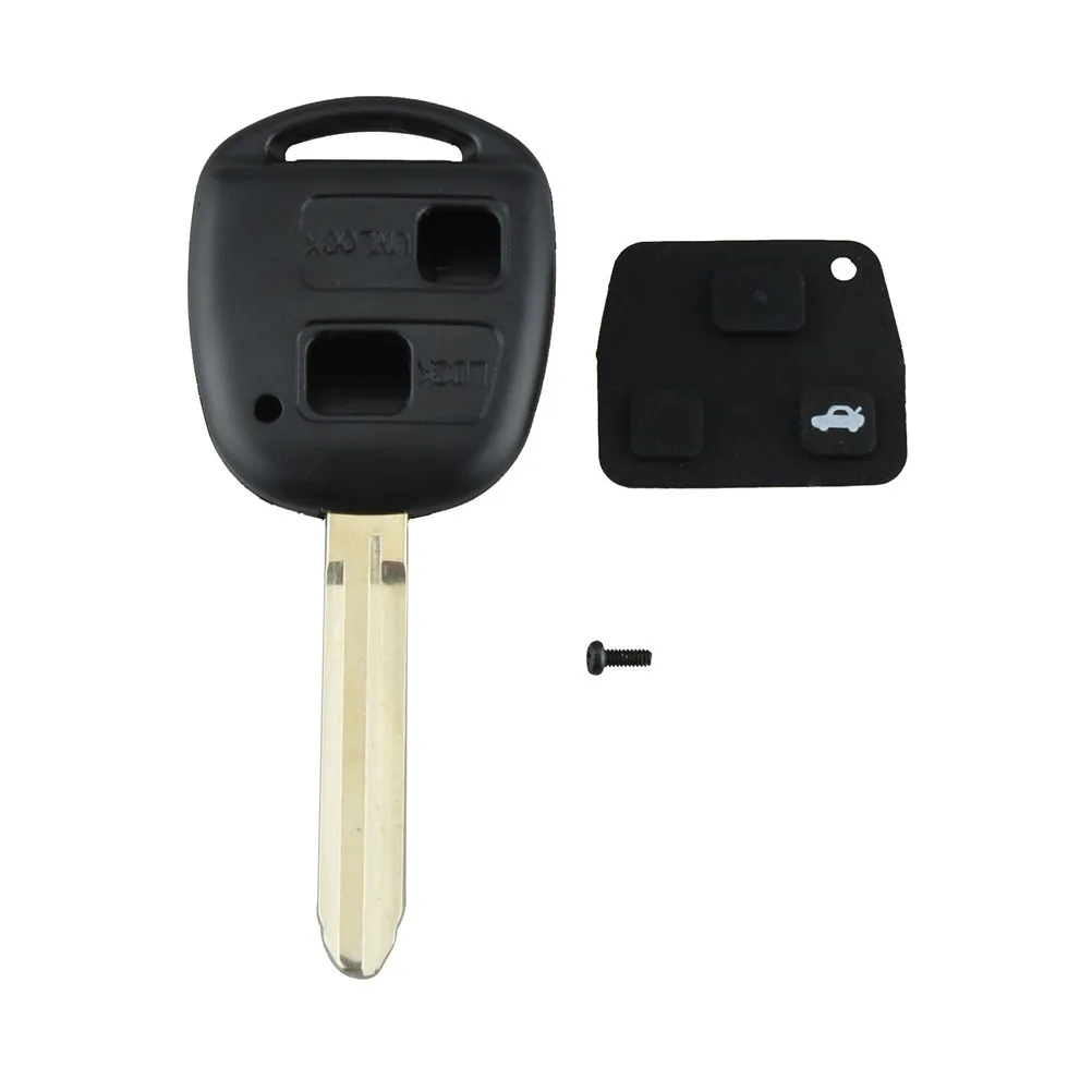 

2 Button Car Key Remote Fob Shell Case for TOYOTA Portable Car Key Case Rubber Button Pad