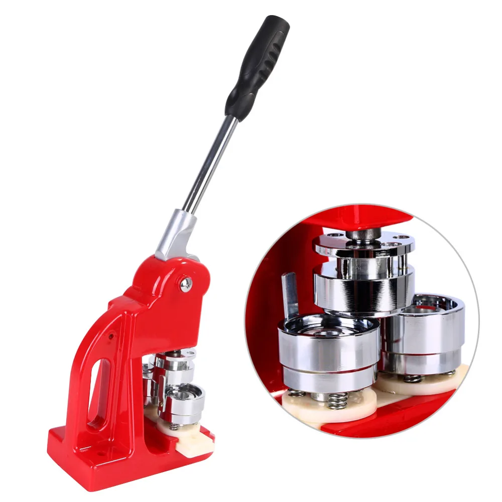 

Accurate 25/32/58mm Button Material Button Maker Badge Punch Press Machine+1000 Parts Cutter