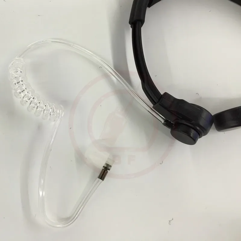 Adjustable Throat Microphone with Transparent Flexible Acoustic Tube Finger PTT Earpiece for Midland  (5)