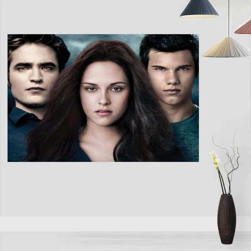 

New Arrival Twilight Movie Posters On The Wall Modern Vertical/Horizontal Rectangle Poster Silk Fabric Cloth Wall Art Unframed