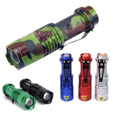 

Mini Pocket Waterproof Led Flashlight 2000LM CREE Q5 Zoomable LED Torch Belt Clip Flash Light Outdoor Hiking Camping AA/14500