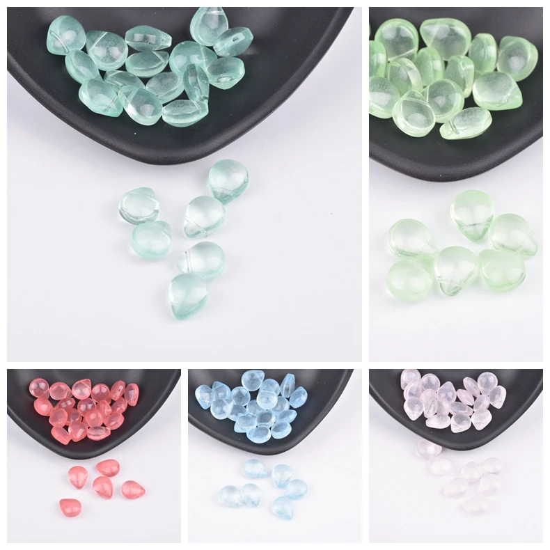 

10mm Imitation Natural Stone Drop Water Pendant Shape Beads Mix Colors Glass Loose Beads Jewelry Material Diy Earrings 5pcs