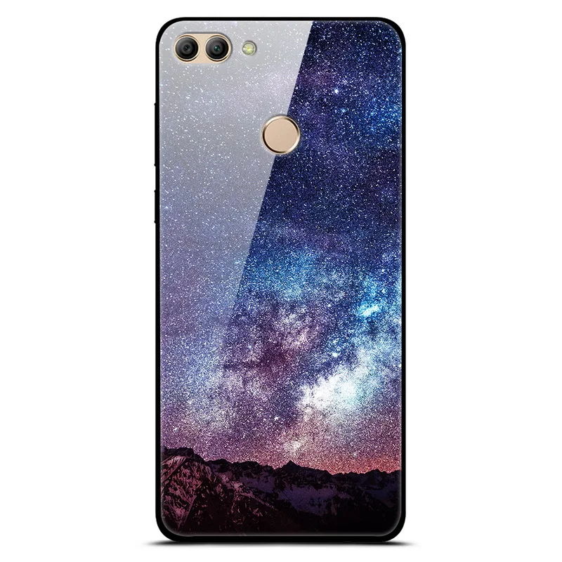 Чехол для Huawei P Smart 2018 Enjoy 7S чехол из закаленного стекла с изображением планеты и