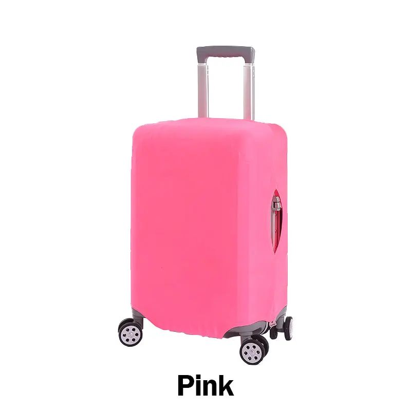 Дорожный эластичный чехол для багажа, защитный чехол из эластичной ткани, чемодан на молнии, Защитные Чехлы, аксессуары для путешествий, Чехол для багажа - Цвет: Розовый