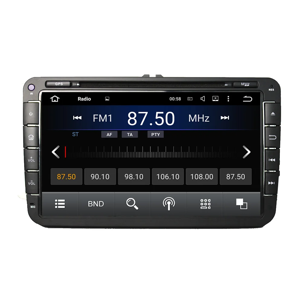 Perfect KLYDE 2 Din 8" Android 8.0 Car Radio 8 Core For SKODA Octavia II III FABIA SUPERB 2005-2010 Multimedia Player Car Audio Stereo 1