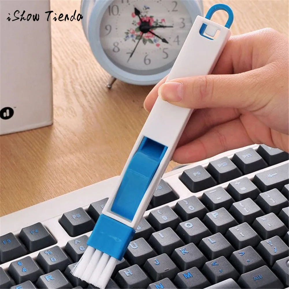 

2 in 1 screen keyboard drawer wardrobe corner gap dust removal cleaning brush window slot brush with dustpan multi-function tool