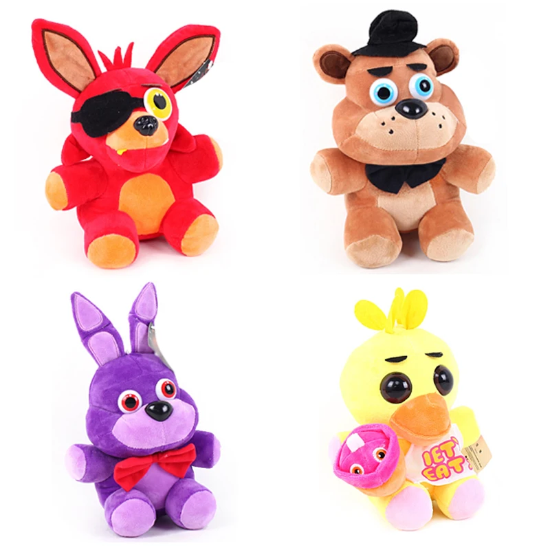 

FNAF Bear Foxy Stuffed Toys Cartoon Movie 15cm Five Nights At Freddy Plush Doll Five Nights At Freddys Plush Kids Toys