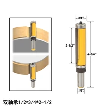 Best Price 1Pc 1/2" Shank Pattern/Flush Trim Router Bit Top & Bottom Bearing For Woodworking Cutting Tool Best Price 1Pc 1/2" Shank Pattern/Flush Trim Router Bit Top & Bottom Bearing For Woodworking Cutting Tool