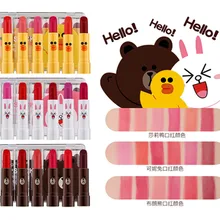 Популярный бренд помада милый Матовая помада комплект Минимальный увлажняющая Водонепроницаемый длительный Губы Макияж Косметика 3 цвета комплект