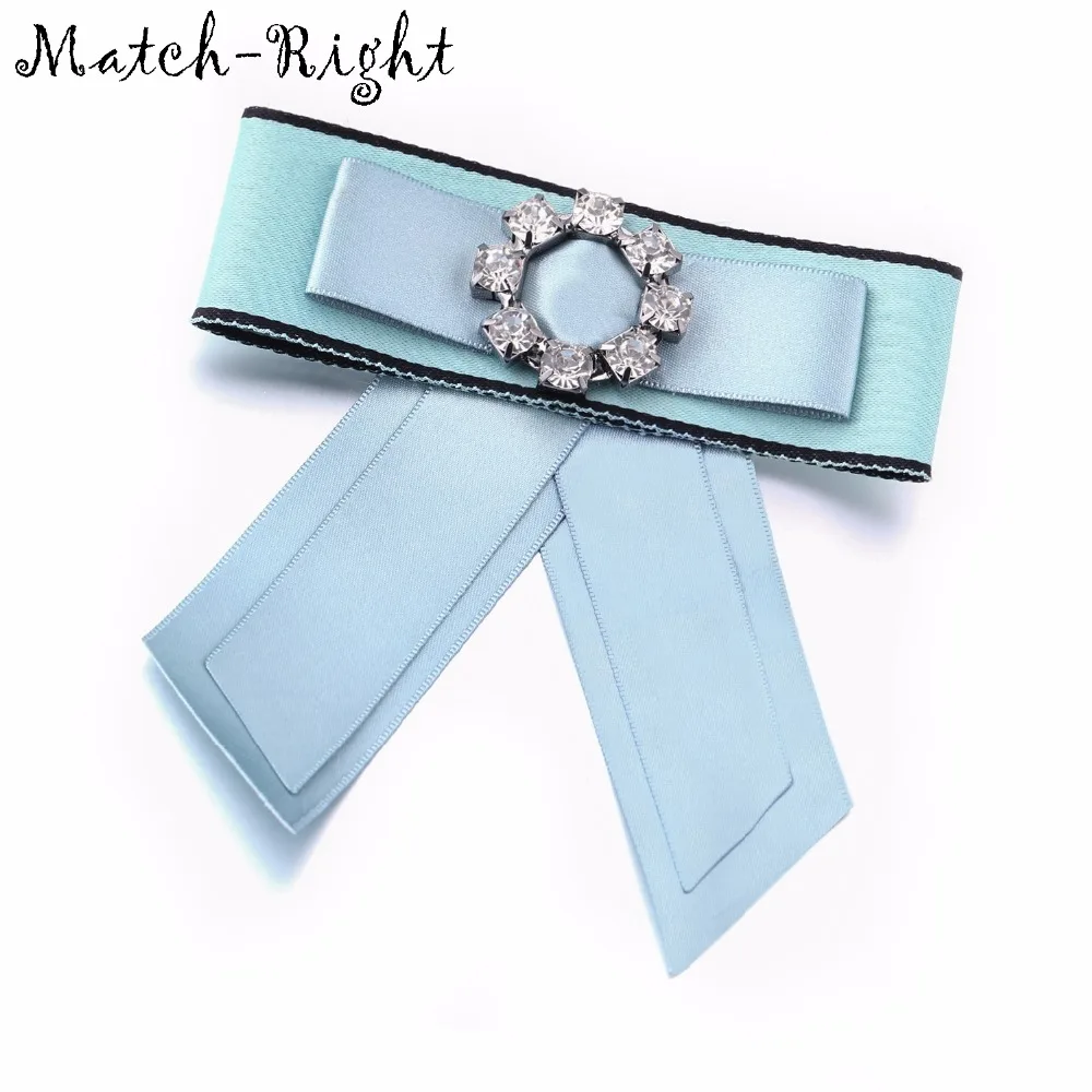 

Match-Right Woman & Man Brooches Long Ribbon Big Bowknot Shirt's Bow Tie Pins Collar Brooch Accessories Fashion Jewelry SP251