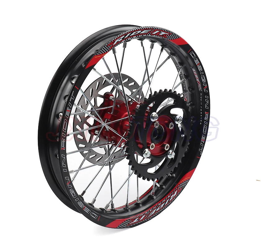 15mm Front 1.60-17 Rear 1.85-14 inch Alloy Wheel Rim with CNC Hub brake disc For KAYO HR-160cc TY150CC Dirt Pit bike 14/17 inch
