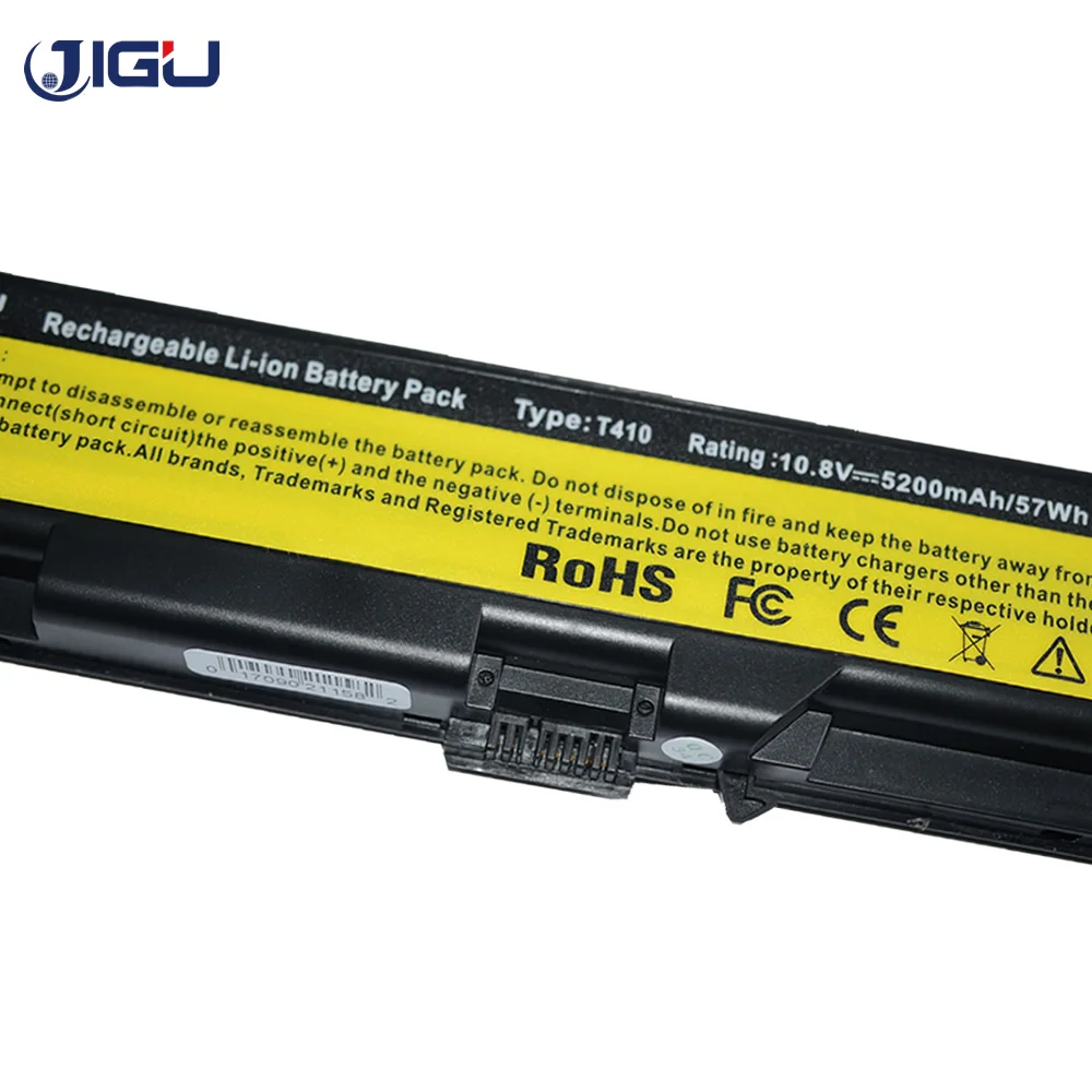 JIGU 6 ячеек Аккумулятор для ноутбука Lenovo ThinkPad W520 L400 L410 L420 L500 L510 L520 SL400 SL410 SL500 SL510 T410