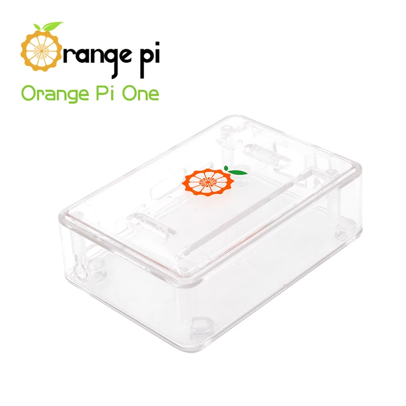 Orange Pi One Set3: Orange Pi One+ прозрачный ABS чехол+ USB к DC 4,0 мм-1,7 мм Кабель питания Поддержка Android, Ubuntu, Debian