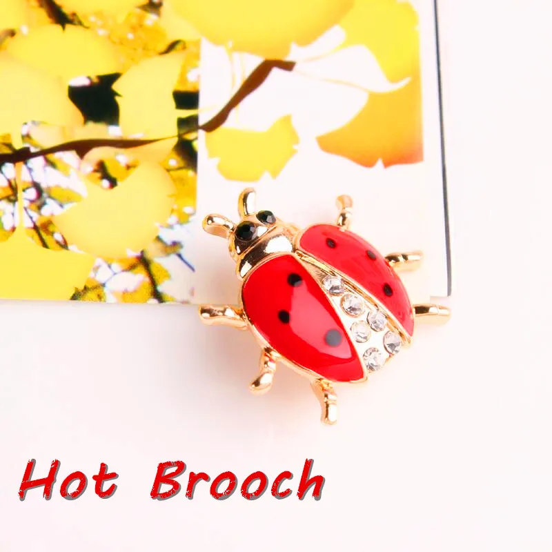 1 шт. женская брошь в форме божьей коровки с кристаллами стразы|jewelry usb|accessories boxjewelry