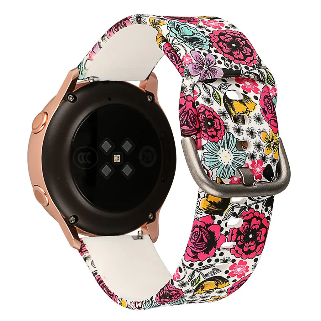 Модные спортивные женские Ремешки для наручных часов для samsung Galaxy Watch 42 мм/Активный 40 мм сменный прочный силиконовый ремешок на запястье
