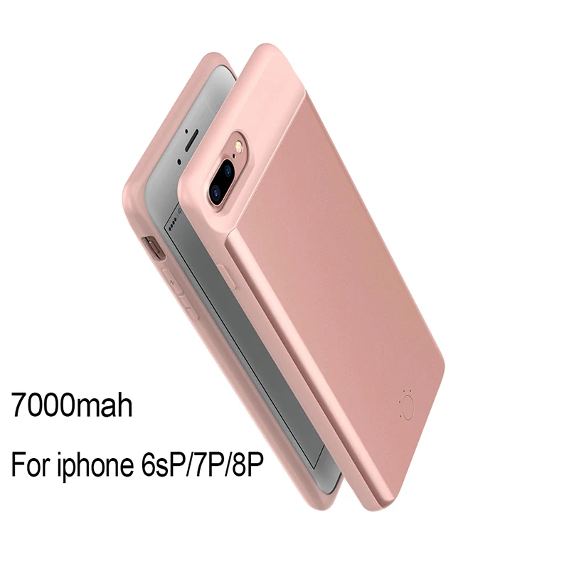 5000/7000 мАч батарея чехол для iPhone 6 s 6s 7 8 Plus x Внешний Аккумулятор зарядный чехол Зарядное устройство Макс чехол 4,7/5,5 дюйма мощность - Цвет: 7000mah