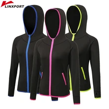 Для женщин спортивные майки с капюшоном длинным рукавом спортивная толстовка тренажерный зал топы для фитнеса и йоги спортивный костюм бег куртка