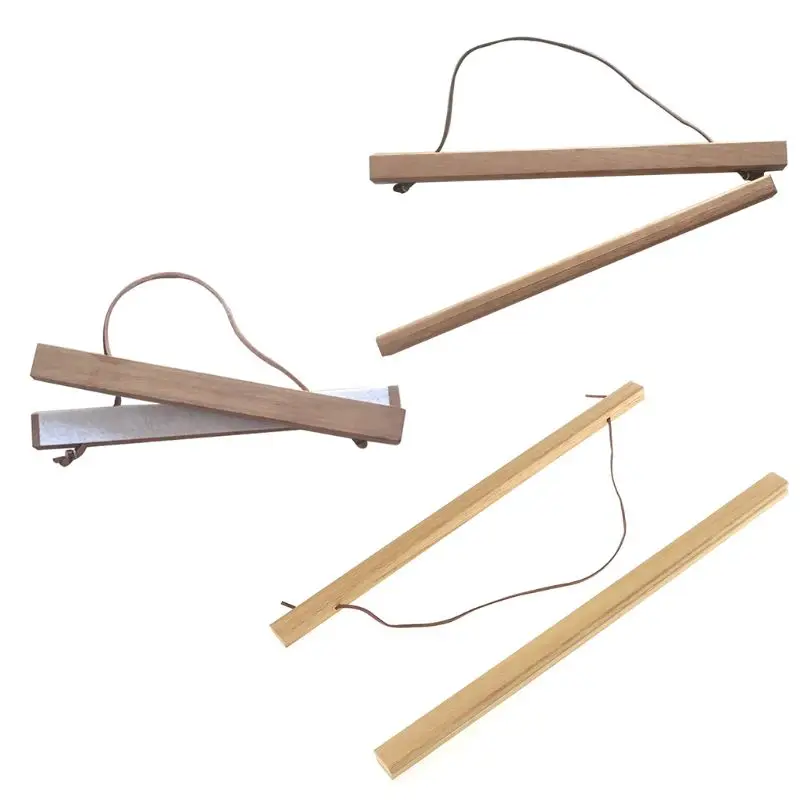 

A4 Magnetic Wooden Picture Frames DIY Minimalist Photo Poster Painting Hanger Frame Wall Art Home Decor Picture Frame