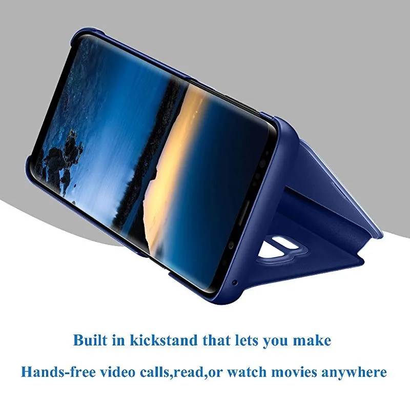 Smart Case For Xiaomi Redmi Note 4 4X 5 6 7 Case Mirror View PU Leather Flip Cover For Xiaomi Mi 9 8 LITE Mix 2 POCO X3 NFC