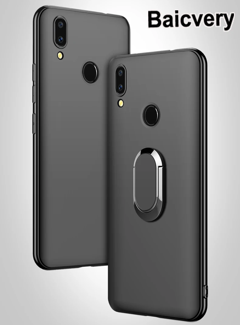 

Car Holder Case for Lenovo K5 Pro 5.99 inch Magnetic Ring Cover for Lenovo K 5 Pro Full Cover Glass Film for Lenovo K5 Pro