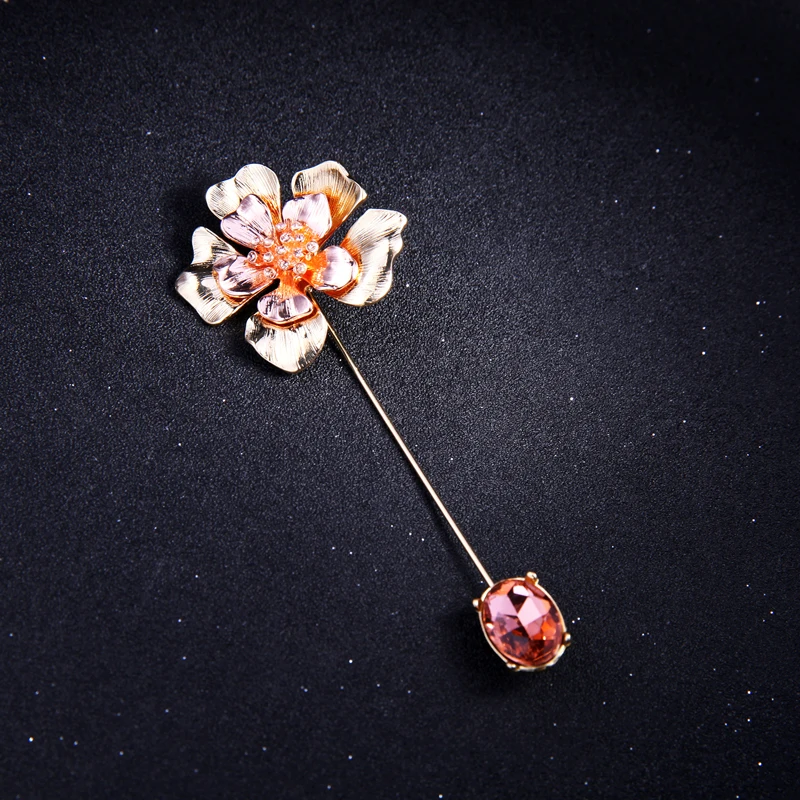 

Fashion Crystal Alloy Flower Brooches for Women aliexpress Hot Sale Bijoux Gift Pins Jewelry Wholesale