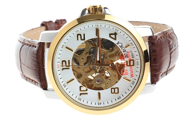 Top Brand BIAOKA 2016 Men Watch 100m ATM waterproof Sport Tourbillon Automatic Mechanical Leather Wristwatch relogio