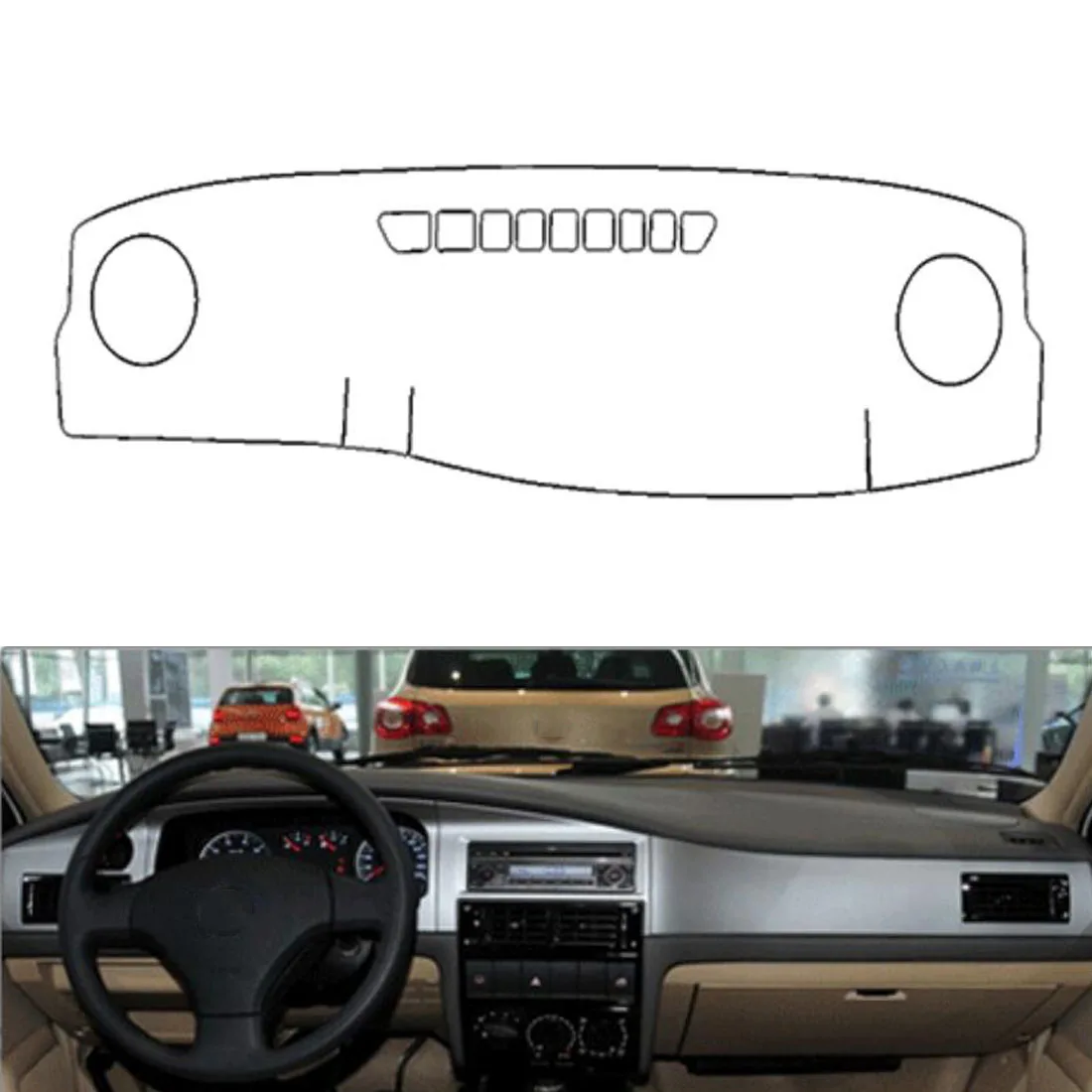 Dongzhen подходит для Volkswagen Santana 3000 2004-2010 Авто приборной панели автомобиля крышка